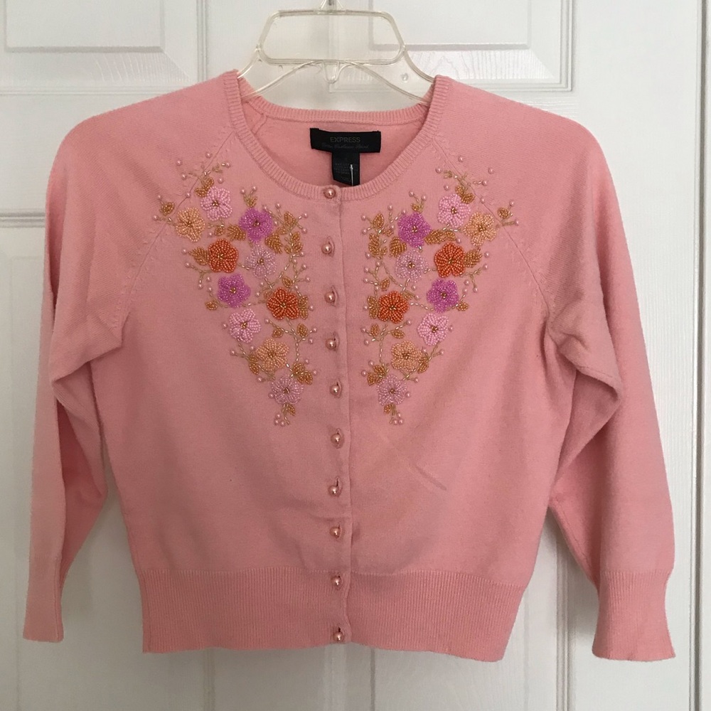 vintage EXPRESS cashmere blend cardigan